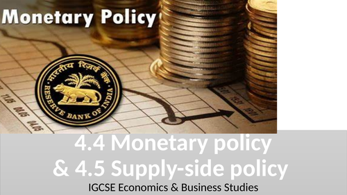 Money and Monetary Policy  in Economics and Bussiness Studies