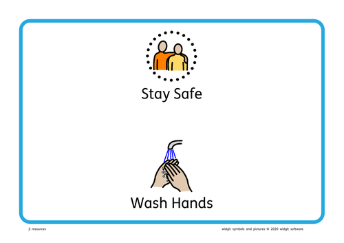 Covid-19 Stay Safe Wash Hands Poster