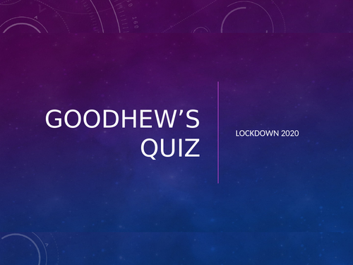 General Knowledge Lockdown quiz Bedford or Norwich