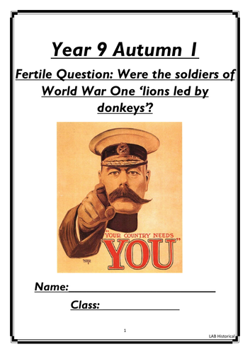 First World War information booklet