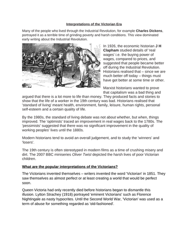 Lesson: What was everyday life like in Victorian Society?