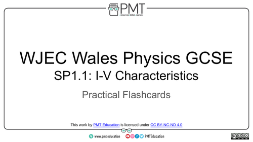 WJEC Wales GCSE Physics Practical Flashcards