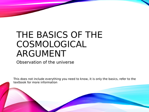 The Cosmological Argument Ppt - AQA Religious Studies
