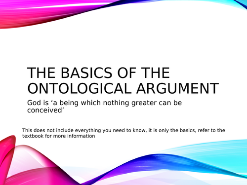 The Ontological Argument Ppt - AQA Religious Studies