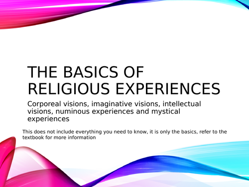 Religious Experiences Ppt - AQA Religious Studies