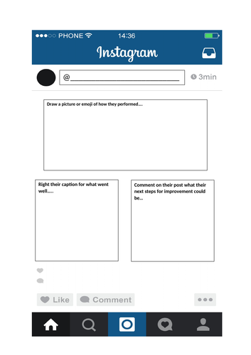 Dance/Gymnastics Instagram Peer Assessment sheet