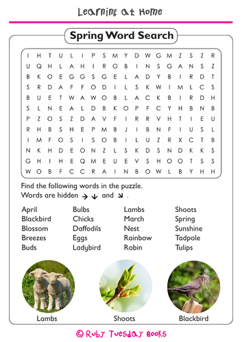 Spring Word Search