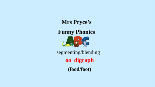 oo digraph Mrs Pryce's Funny Phonics