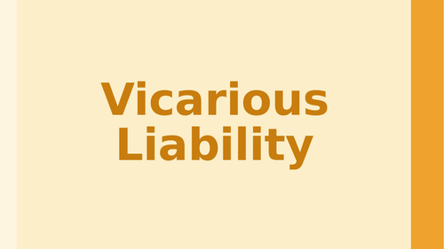 OCR LAW 2017 Spec. Unit 2 – Vicarious Liability