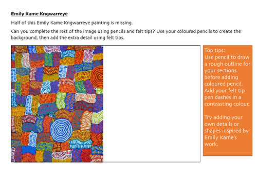 Emily Kame Kngwarreye Bio and Worksheet