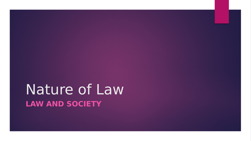 OCR LAW 2017 Spec. Unit 3 – Law and Society