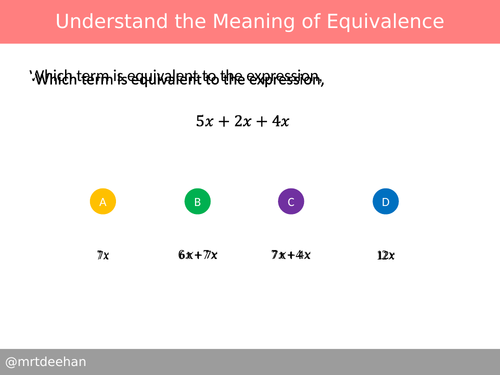 Understand the Meaning of Equivalence Diagnostic Questions