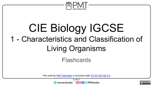 CIE GCSE Biology Flashcards