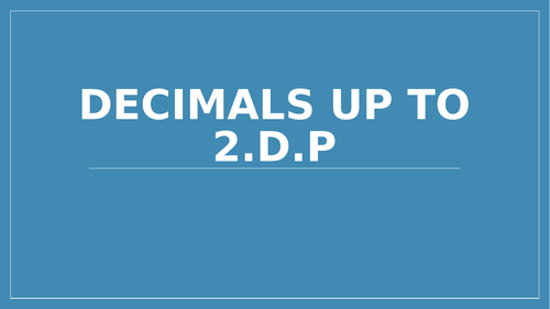 Decimals and percentages powerpoints