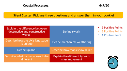 Erosion, transport and deposition