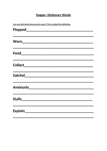 Dogger by Shirley Hughes Whole Class / Guided Reading Unit