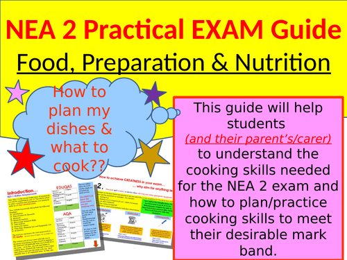 Food Revision: NEA 2 Food Practical Cooking Exam Preparation