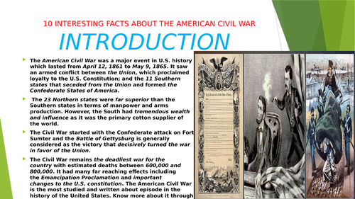 The US Civil War -Ten Effects  of  the American Civil  War