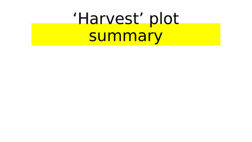 Harvest - Jim Crace