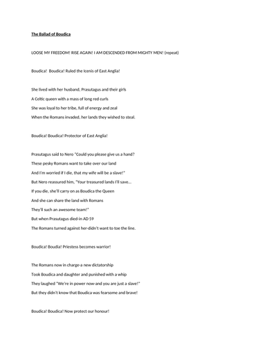 A performance poem about Boudica