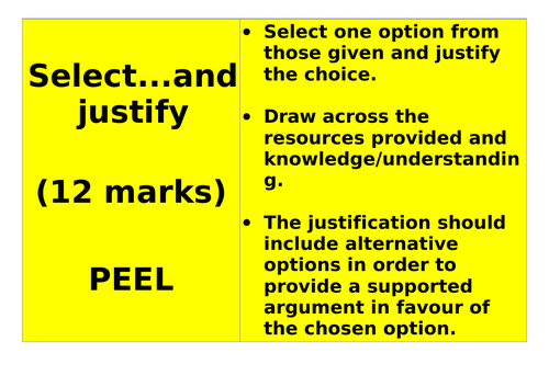 Geography Exam Command Word Display