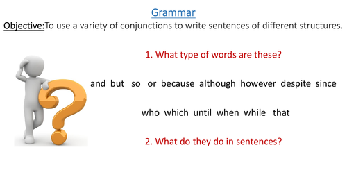 Conjunctions Home Learning Primary Year 2 4 Teaching Resources