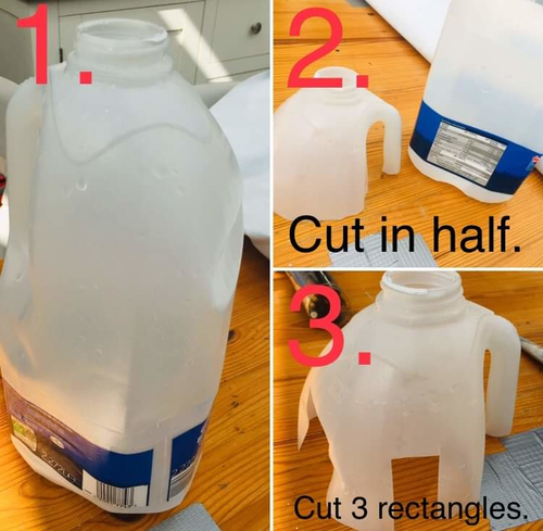 Milk bottle Elmer instructions