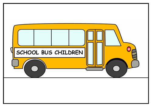 School Bus Children - Poster