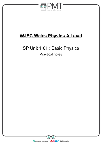 WJEC Wales A-level Physics Practical Notes
