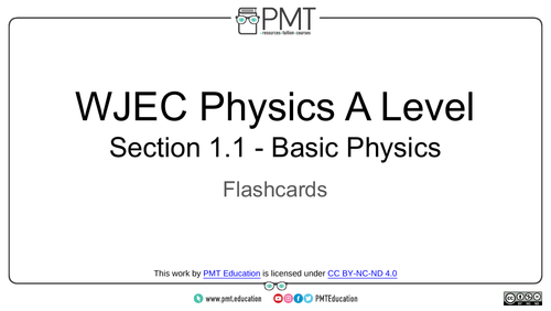WJEC Wales A-level Physics Flashcards