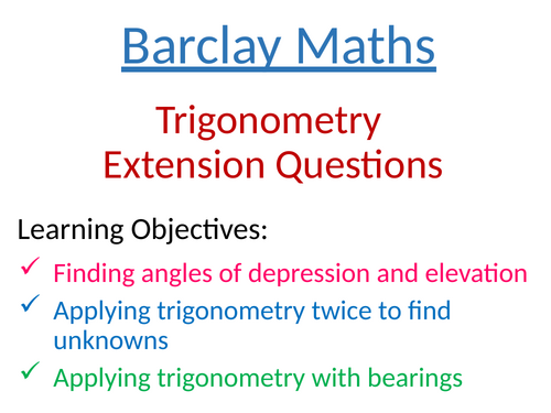 Trigonometry Extension Questions