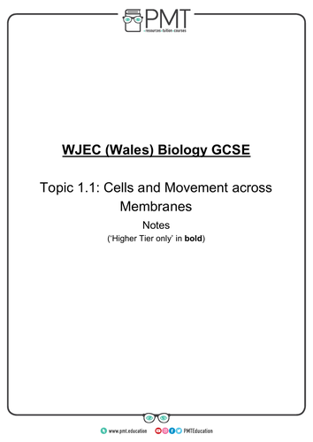 WJEC Wales GCSE Biology Notes