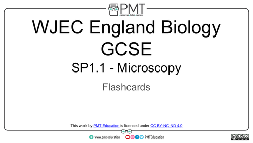 WJEC England/ Eduqas GCSE Biology Practical Flashcards