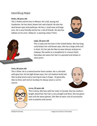 Describing People English Reading: Personality and Appearance