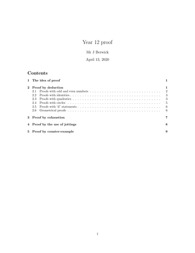 Year 12 Proof