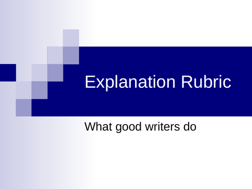 Explanation Rubric