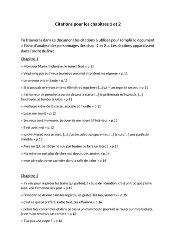 No et Moi chapitre 1 et 2