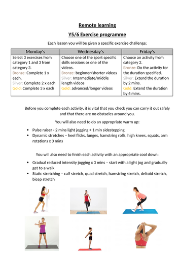 PE + Games - remote learning - Year5/6