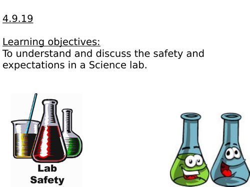 Science lab, safety rules lesson