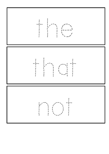 First 100 high frequency words - handwriting