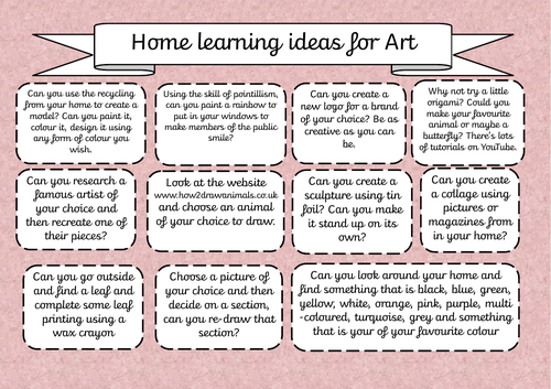 Home Learning Resource - Art