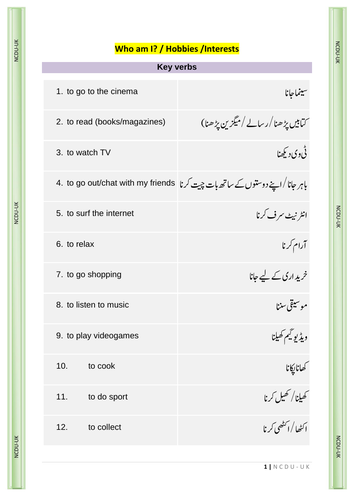 secondary urdu resources guided reading