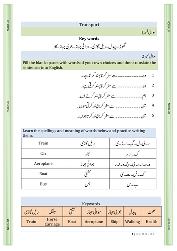 high school urdu resources