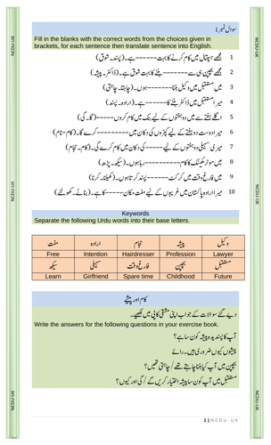 elementary school urdu resources