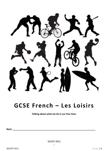 SELF STUDY PACK GCSE  LES LOISIRS