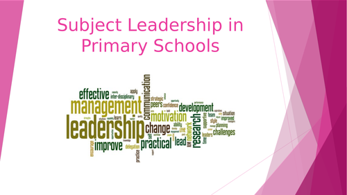 Subject Leadership Home Learning Course