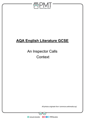 An Inspector Calls Revision Pack - AQA