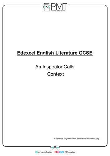 An Inspector Calls Revision Pack - Edexcel
