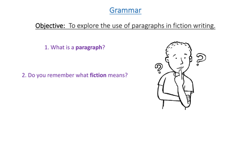 Home Learning: Using Paragraphs in Fiction Story Writing (Year 2)