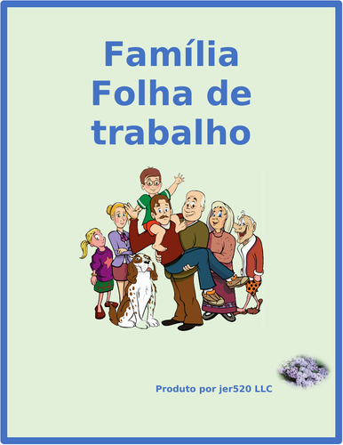 Família (Family in Portuguese) Worksheet